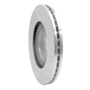 Mercedes-Benz ML550 Brake Rotor (1) - Front Left - R1 Concepts - Drilled & Slotted - Silver - `06-`12